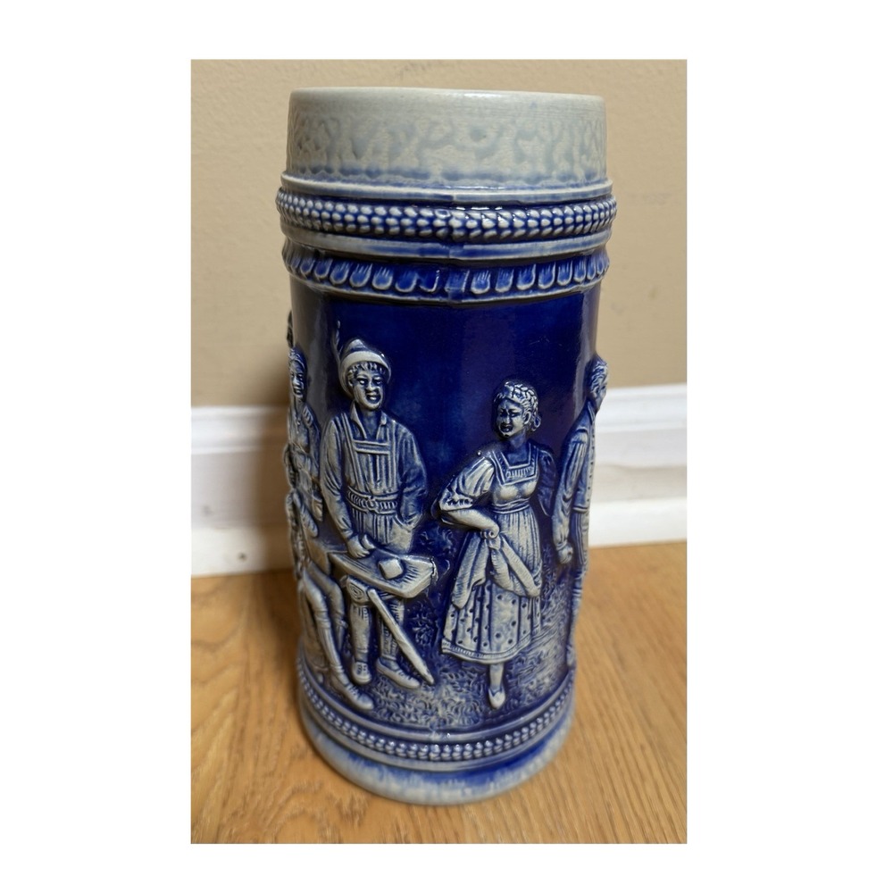 Simon Peter Gerz German Beer Stein w/ Raised Figures